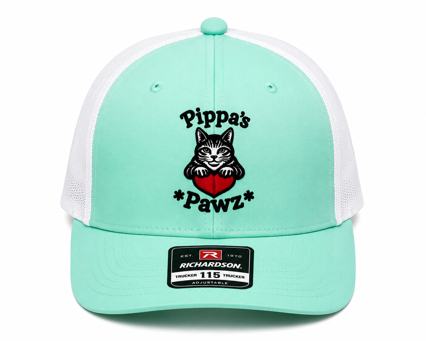 Pippa's Pawz Embroidered Trucker Hat (full color logo)