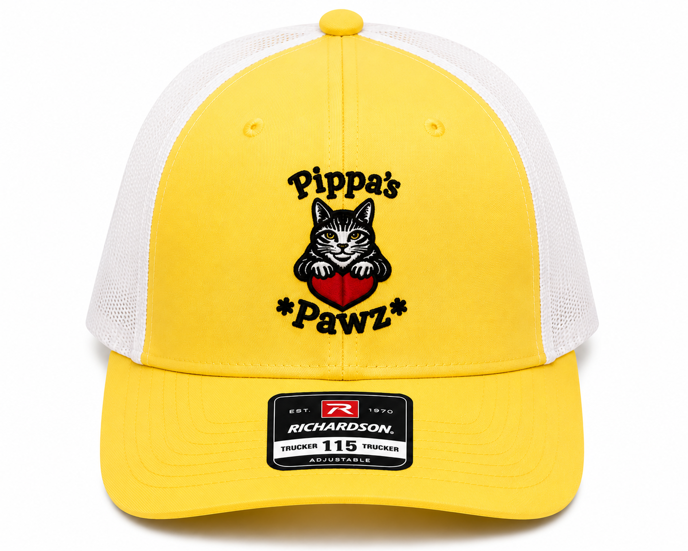 Pippa's Pawz Embroidered Trucker Hat (full color logo)